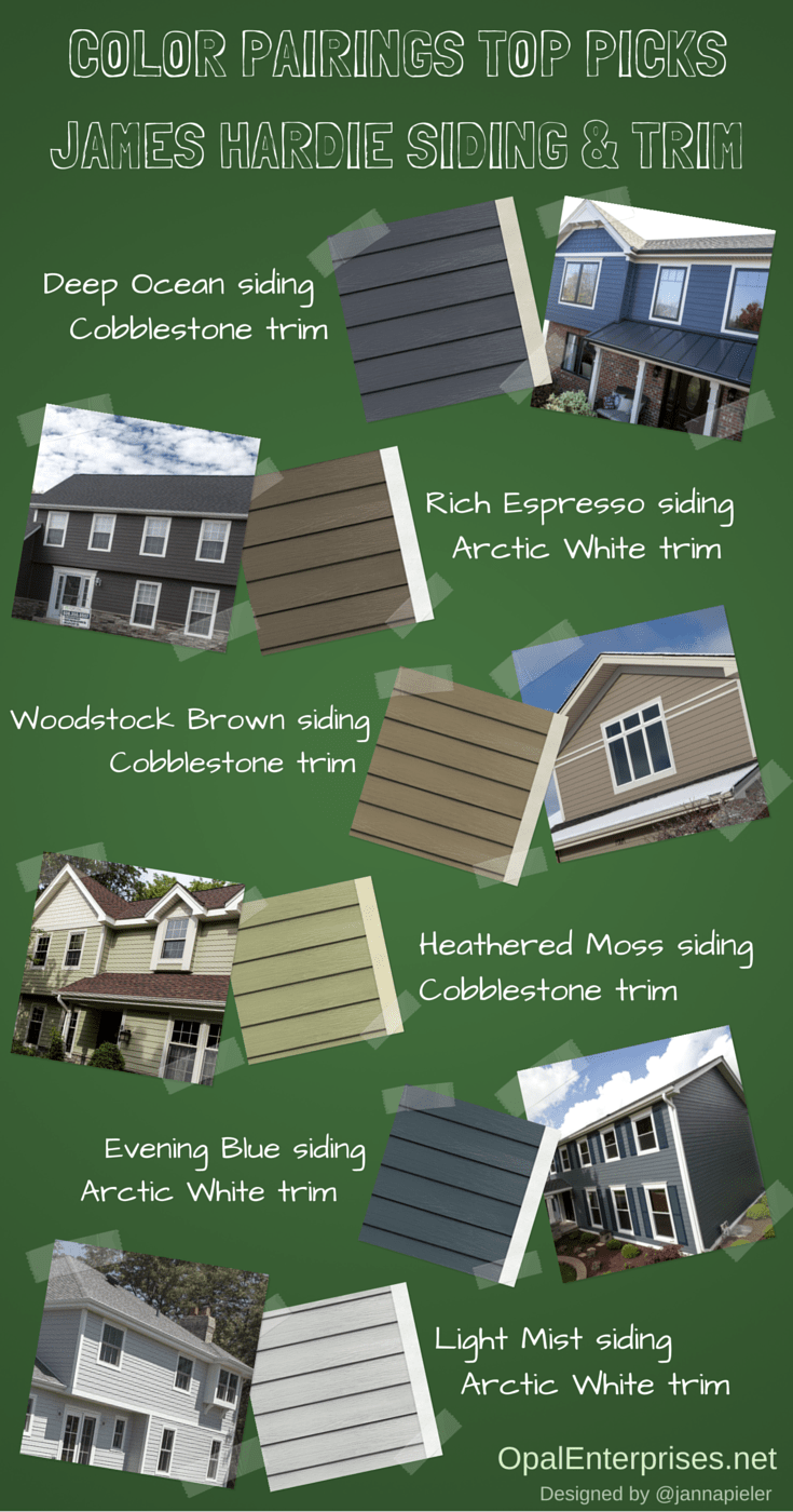 6 Top Picks for James Hardie Siding and Trim Colors Pairings