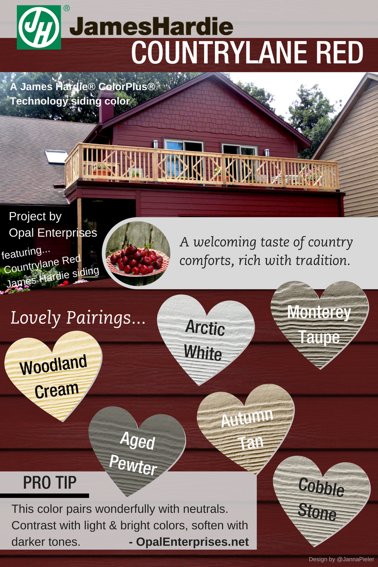 Countrylane Red James Hardie Siding Inspiration Graphic