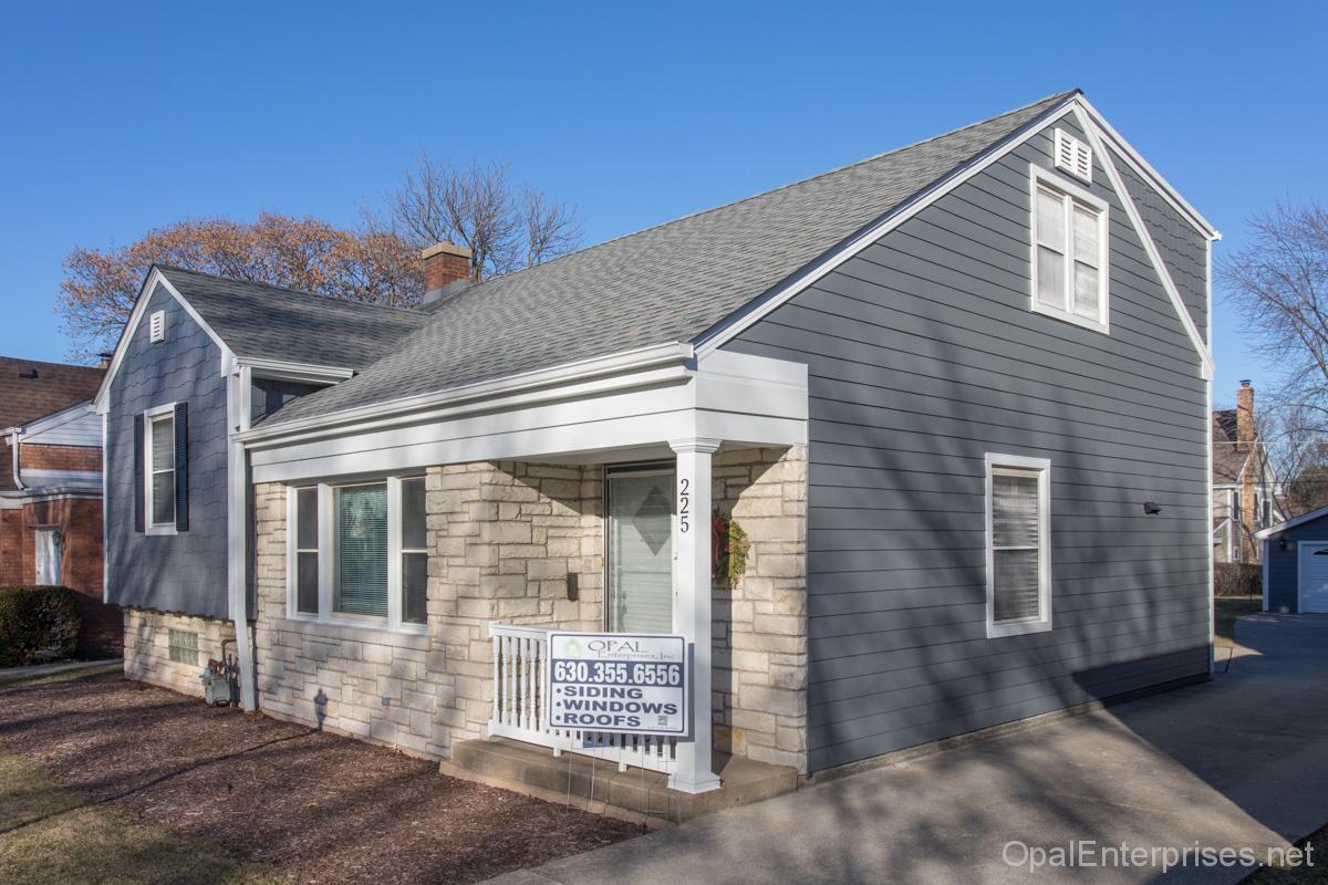 Home Renovation Featuring James Hardie Night Gray Siding Installation ...