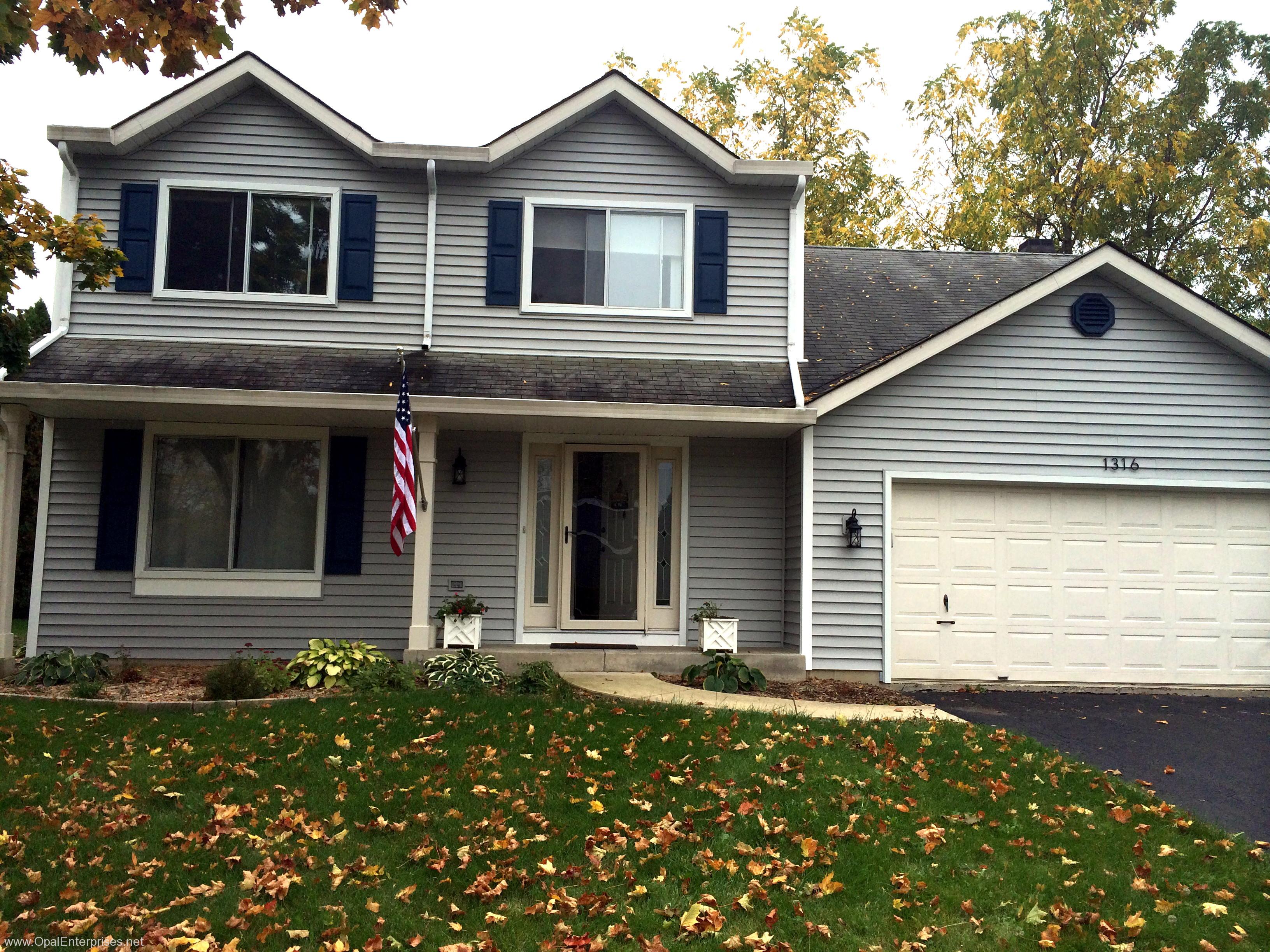 After photo of house with new Alside Vinyl Siding in Naperville