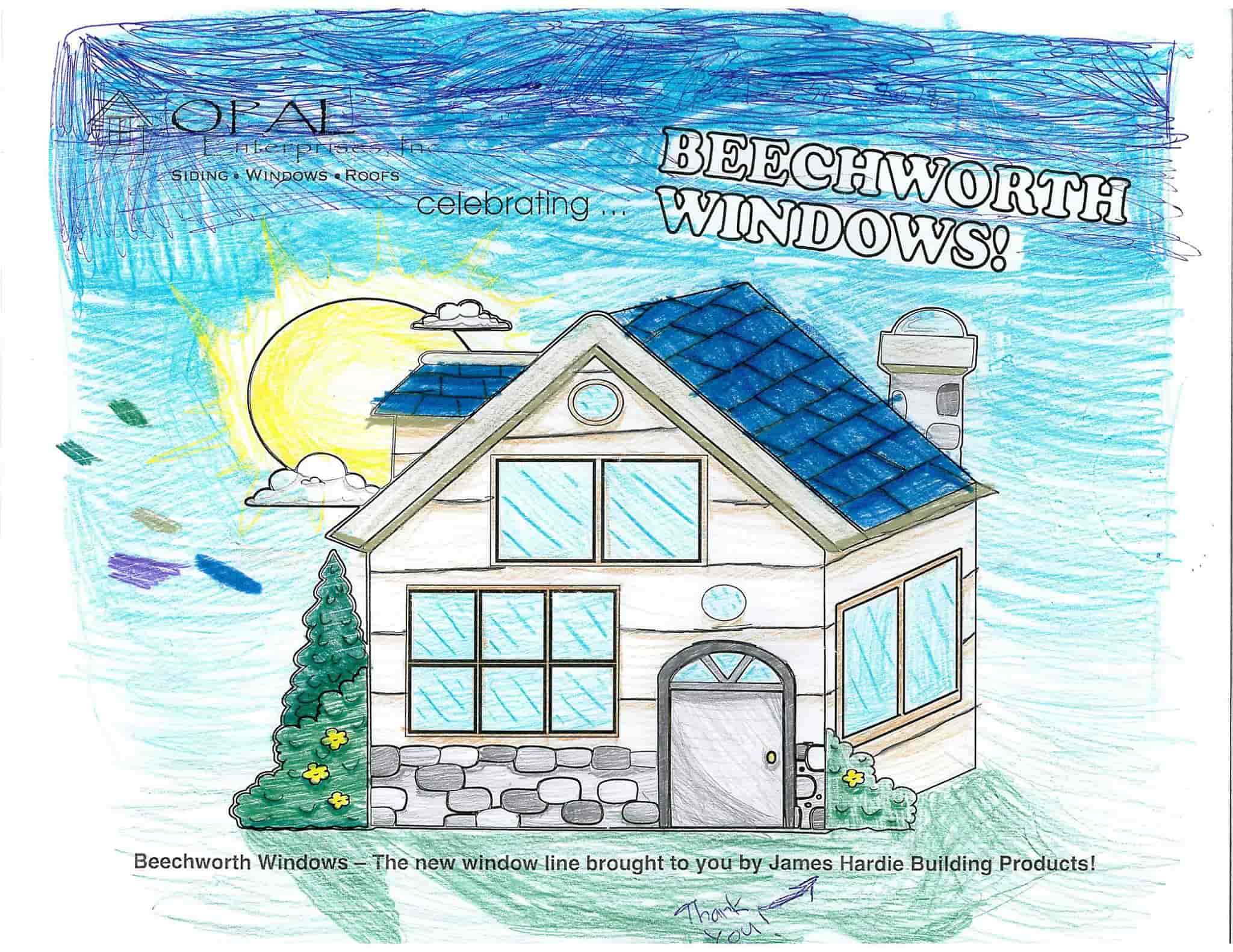 Winning 2015 Opal Enterprises kids color contest art, beautiful blue! #OpalEnterprises #BeechworthWindows