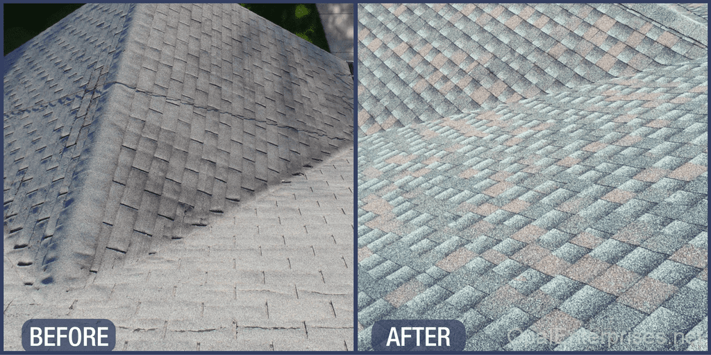 Before and After roof replacement