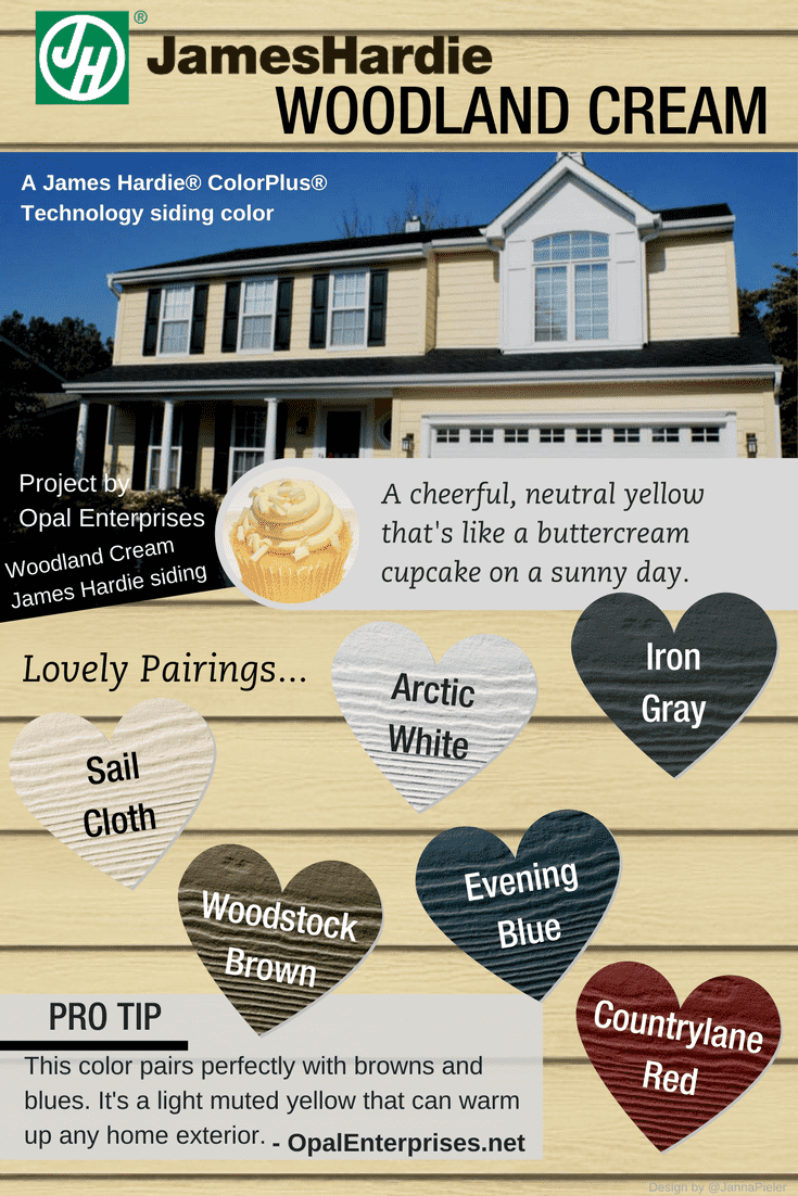 Woodland Cream James Hardie Siding Inspiration Graphic